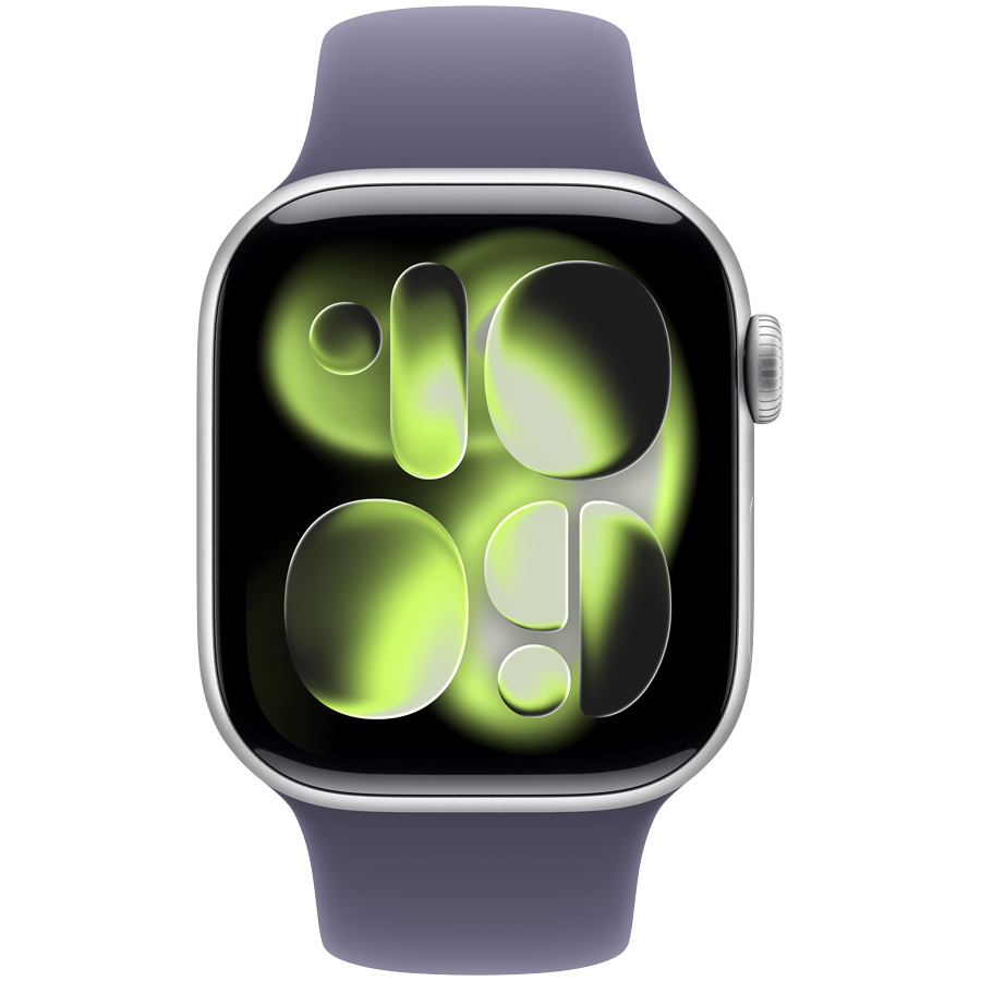 Apple Watch Series 11 GPS 42mm Silver Aluminium Case with Purple Fog Sport Band - S/M,Model A3331 - Image 2